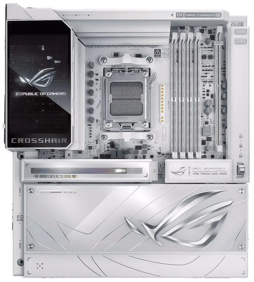 Montaje Placa Base ASUS ROG CROSSHAIR X870E GLACIAL Pozuelo de Alarcón Informático Pozuelo de Alarcón - Montaje Placa Base ASUS ROG CROSSHAIR X870E GLACIAL Pozuelo de Alarcón
